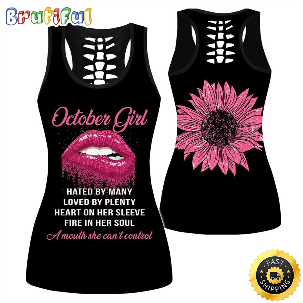 Pink October Girl All Over Print 3D Tank Top Hated By Amouth Gift For Women 1 fwdaas