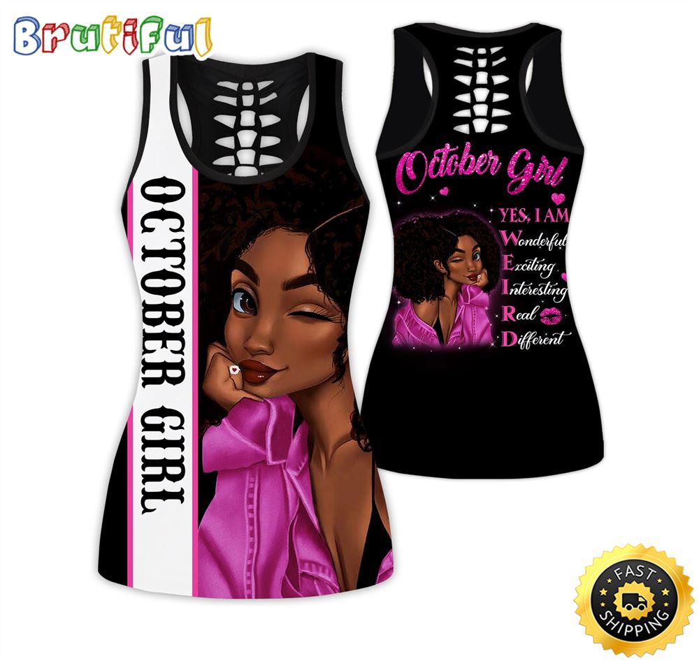 Pink October Girl All Over Print 3D Tank Top Yes I Am Wonderful Gift For Women 1 dbryzu