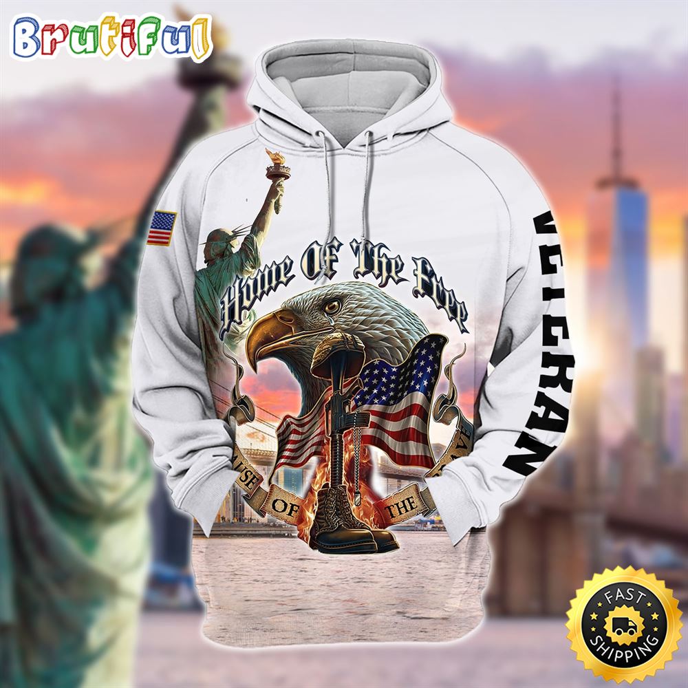 Premium Home Of The Free Because Of The Brave Zip Hoodie 1 lyivxn