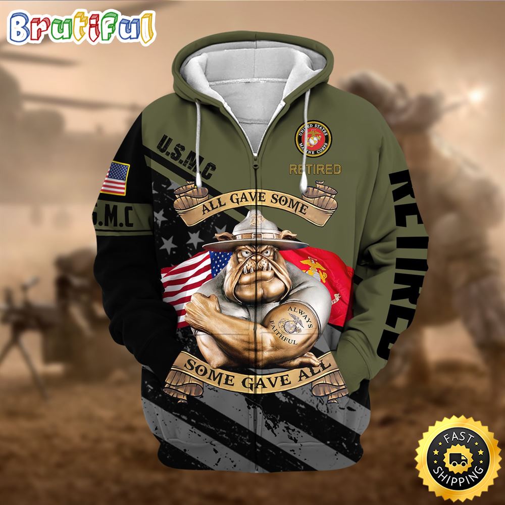 Premium US Retired Zip Hoodie 1 jvcwrg