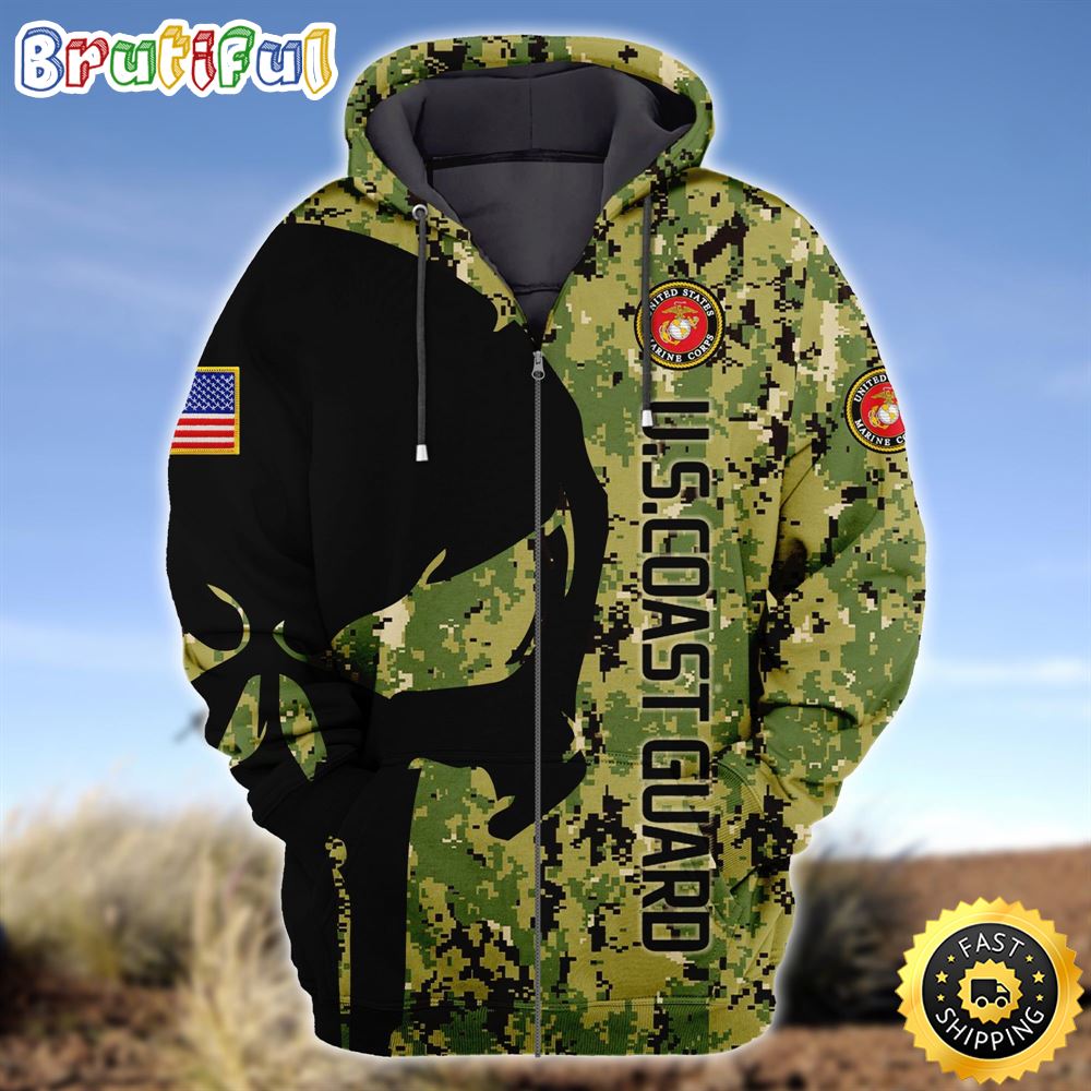 Premium Unique U.S Coast Guard Zip Hoodie Ultra Soft and Warm 1 tium46