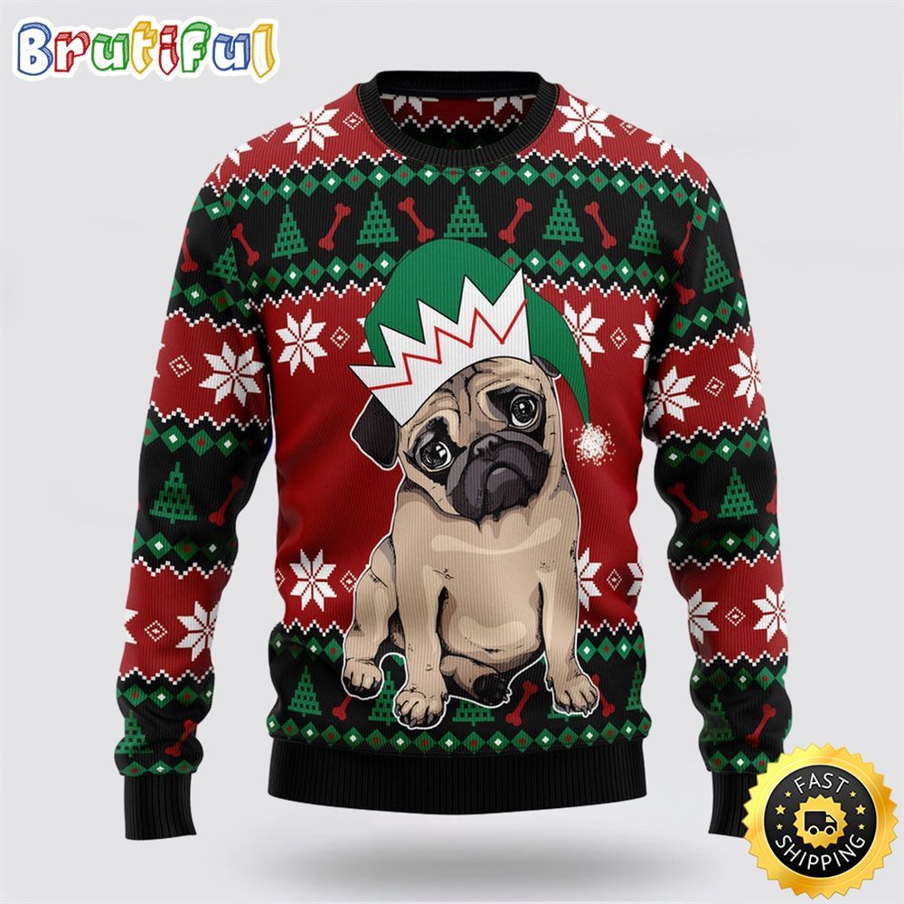 Pug Cute Ugly Christmas Sweater Show Your Love For Your Furry Friend 1 p65xro