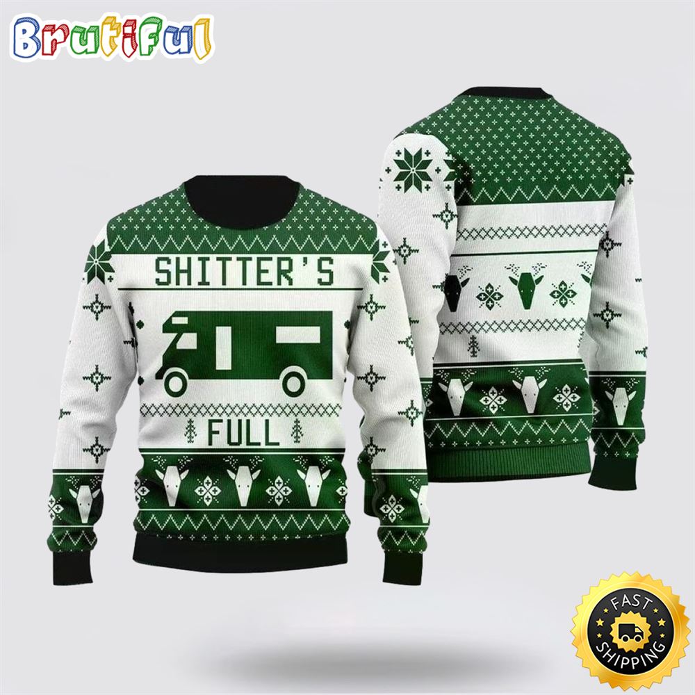 Shitters Full Knitted Ugly Christmas Sweater Christmas Gift For That Everyone Will Love 1 yqyw5q