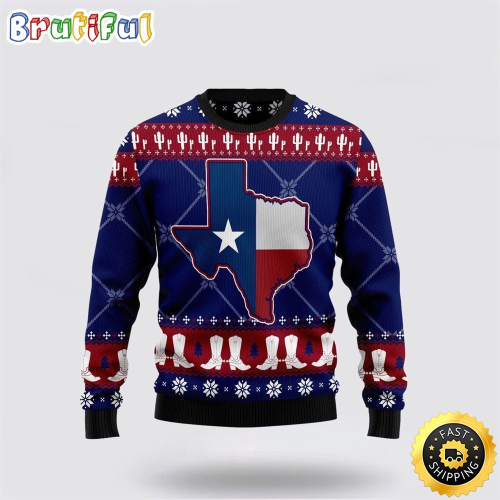 Texas Map Symbols Pattern Ugly Christmas Sweater Christmas Gift For That Everyone Will Love 1 eqvnmn