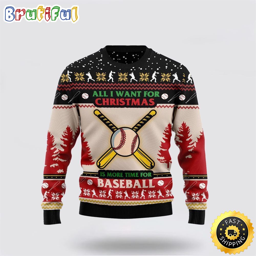 Time For Baseball Ugly Christmas Sweater Christmas Gift For That Everyone Will Love 1 ri7oof