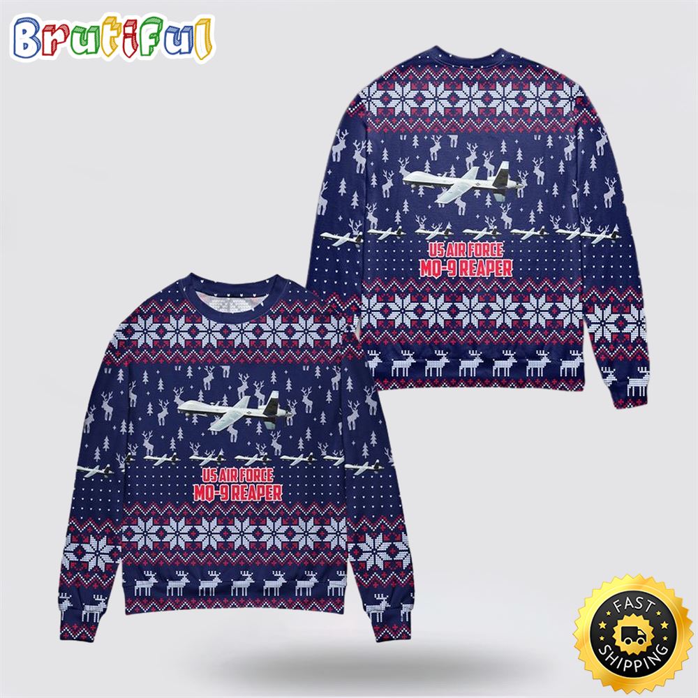 US Air Force MQ 9A Reaper Sweater 3D 1 oql1qf