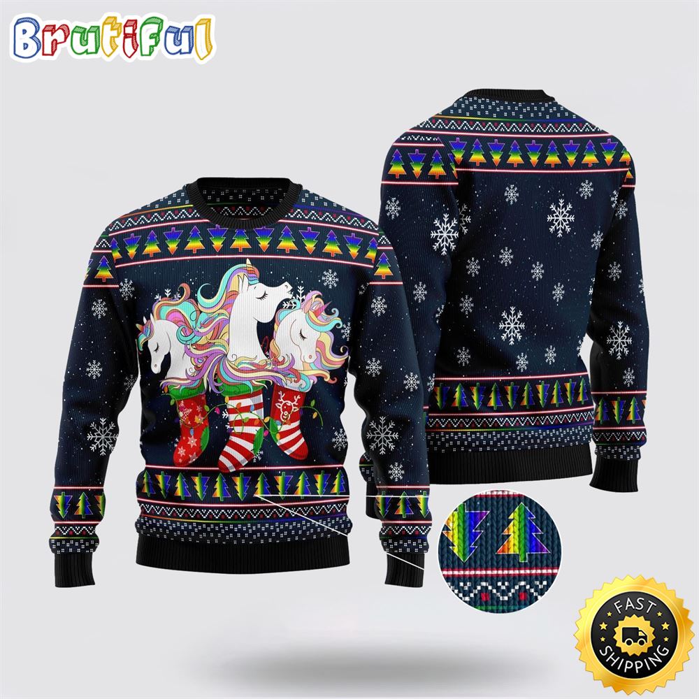 Unicorn Socks Xmas Ugly Christmas Sweater Perfect Gifts For Friends 1 dkncrc