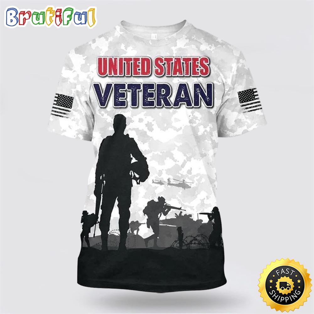 United State Veteran All Over Print 3D T Shirt For Military Personnel 1 sxt3mi