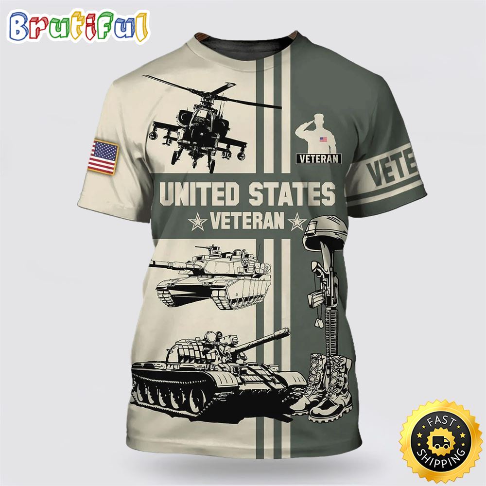 United States Veteran All Over Print 3D T Shirt For Military Personnel 1 pxm4ix