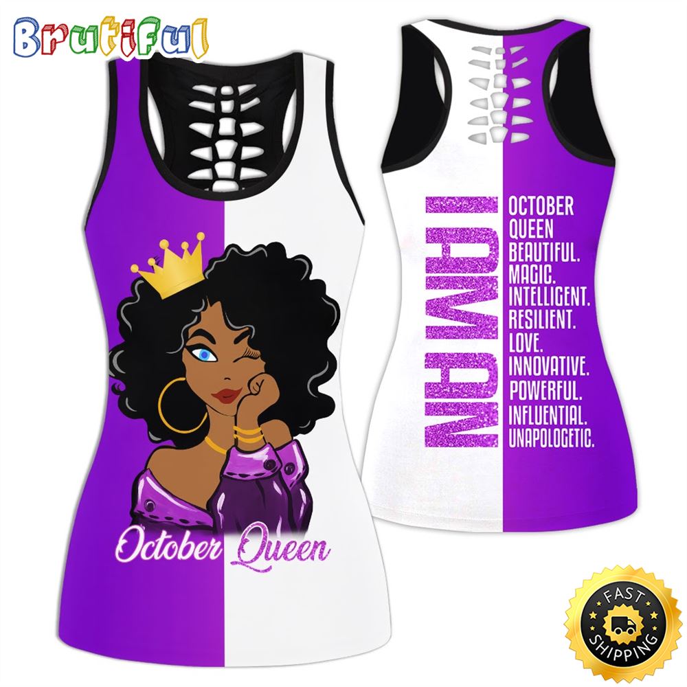 Violet October Girl All Over Print 3D Tank Top I Am An Powerful Gift For Women 1 kqyvaw