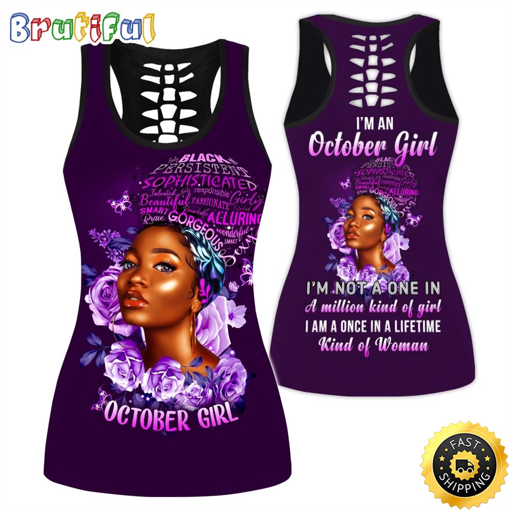 Violet October Girl All Over Print 3D Tank Top I Am Not Her Gift For Women 1 t28ppd