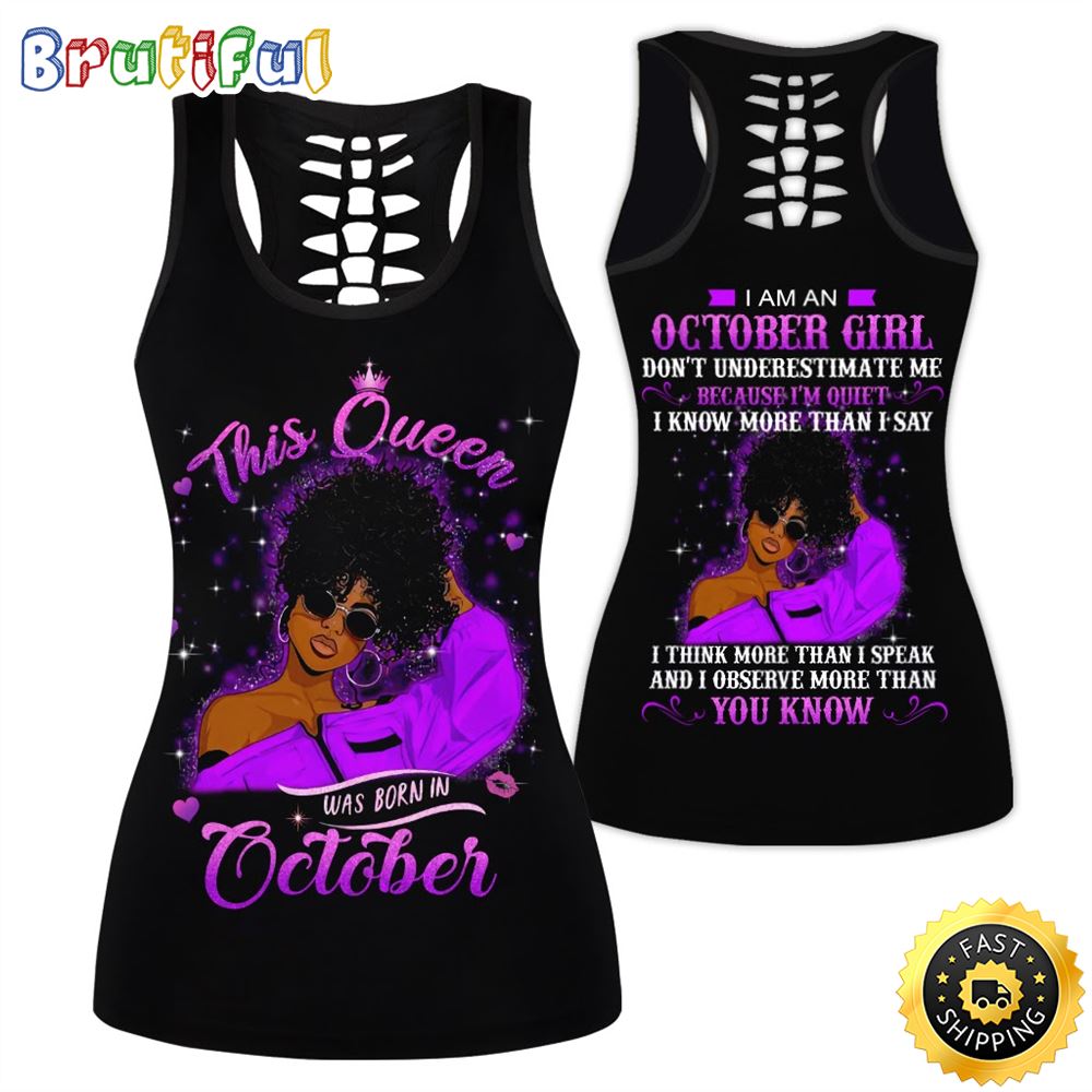 Violet October Girl All Over Print 3D Tank Top I Am Quiet Gift For Women 1 jyyi1g