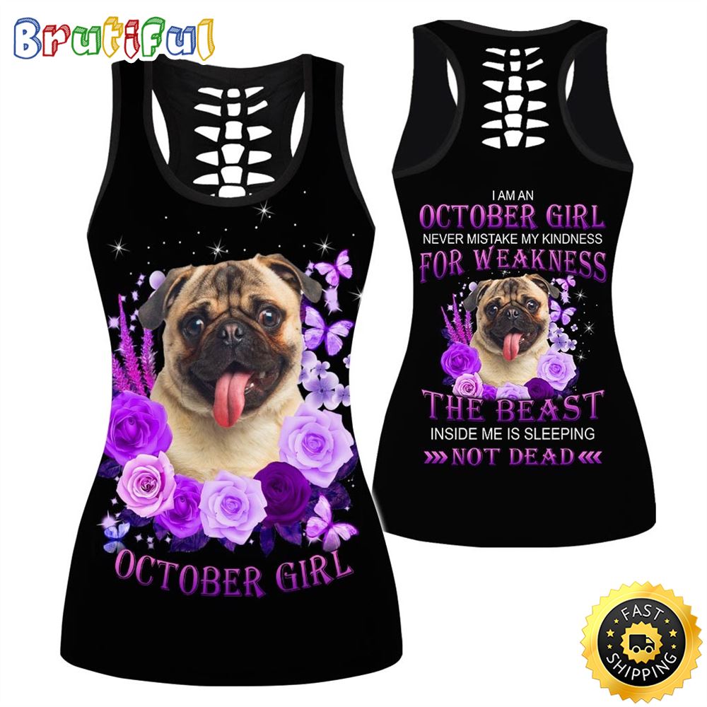 Violet October Girl All Over Print 3D Tank Top Lovely French Dog Gift For Women 1 r3oczn
