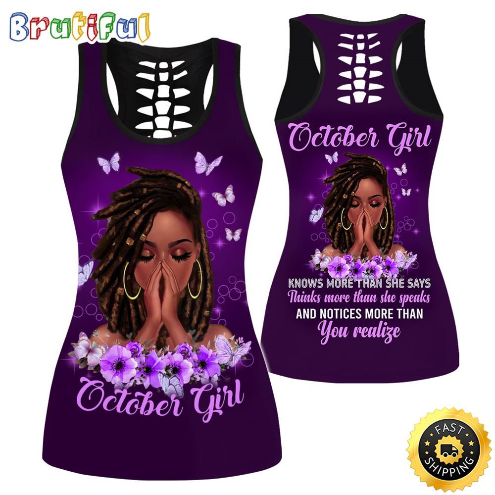 Violet October Girl All Over Print 3D Tank Top You Realize Gift For Women 1 eadvqp