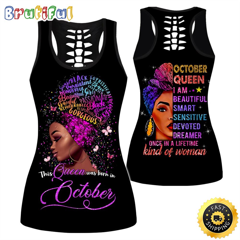 Violet October Queen All Over Print 3D Tank Top Once In A LifeTime Gift For Women 1 bwrjgz