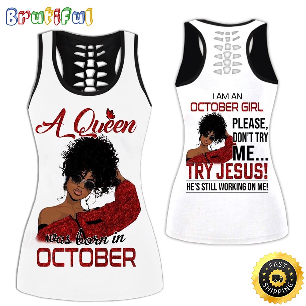 White October Girl All Over Print 3D Tank Top Don t Try Me Gift For Women 1 ettwkd