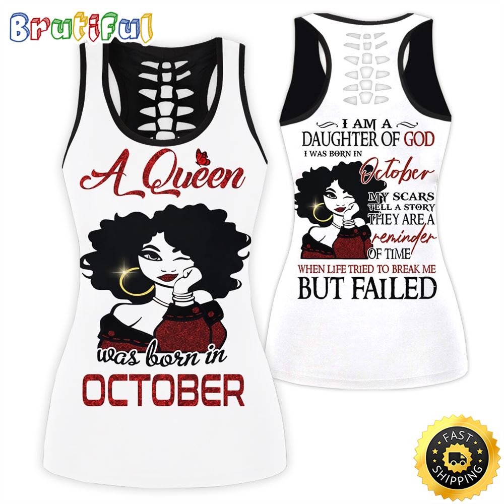 White October Girl All Over Print 3D Tank Top I Am Not Giving Up Gift For Women 1 tzl6vz