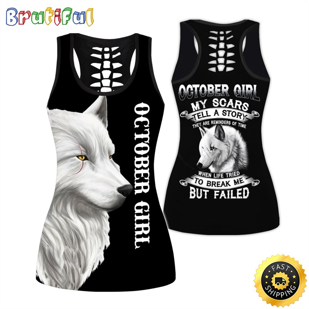 White October Wolf Girl All Over Print 3D Tank Top I Am Not Giving Up Gift For Women 1 wa6l1c