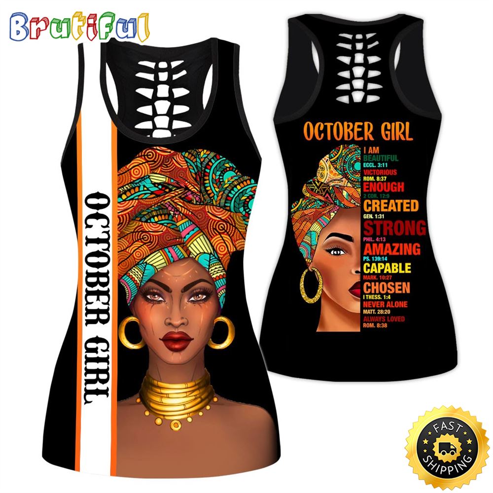 Yellow October Girl All Over Print 3D Tank Top Created And Strong Gift For Women 1 ryrl4y