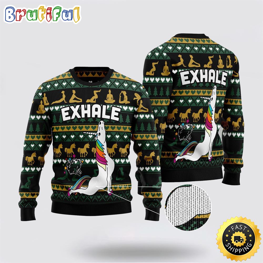 Yoga Unicorn Ugly Christmas Sweater Perfect Gifts For Friends 1 gsxo0j