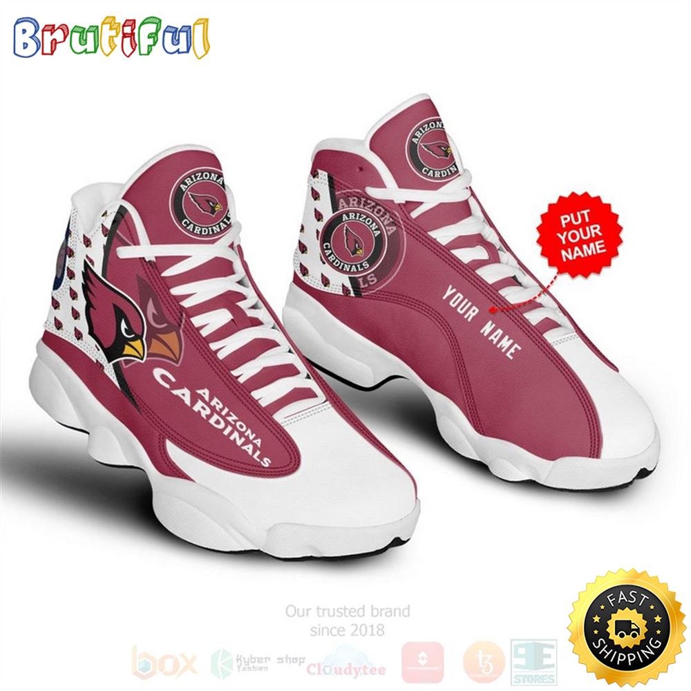 Arizona Cardinals Nfl Custom Name Air Jordan 13 Shoes l3em5b