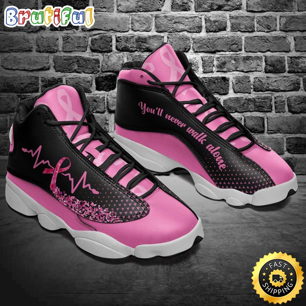 Breast Cancer Awareness Pink Ribbon Heartbeat Air JD13 Shoes rypblh