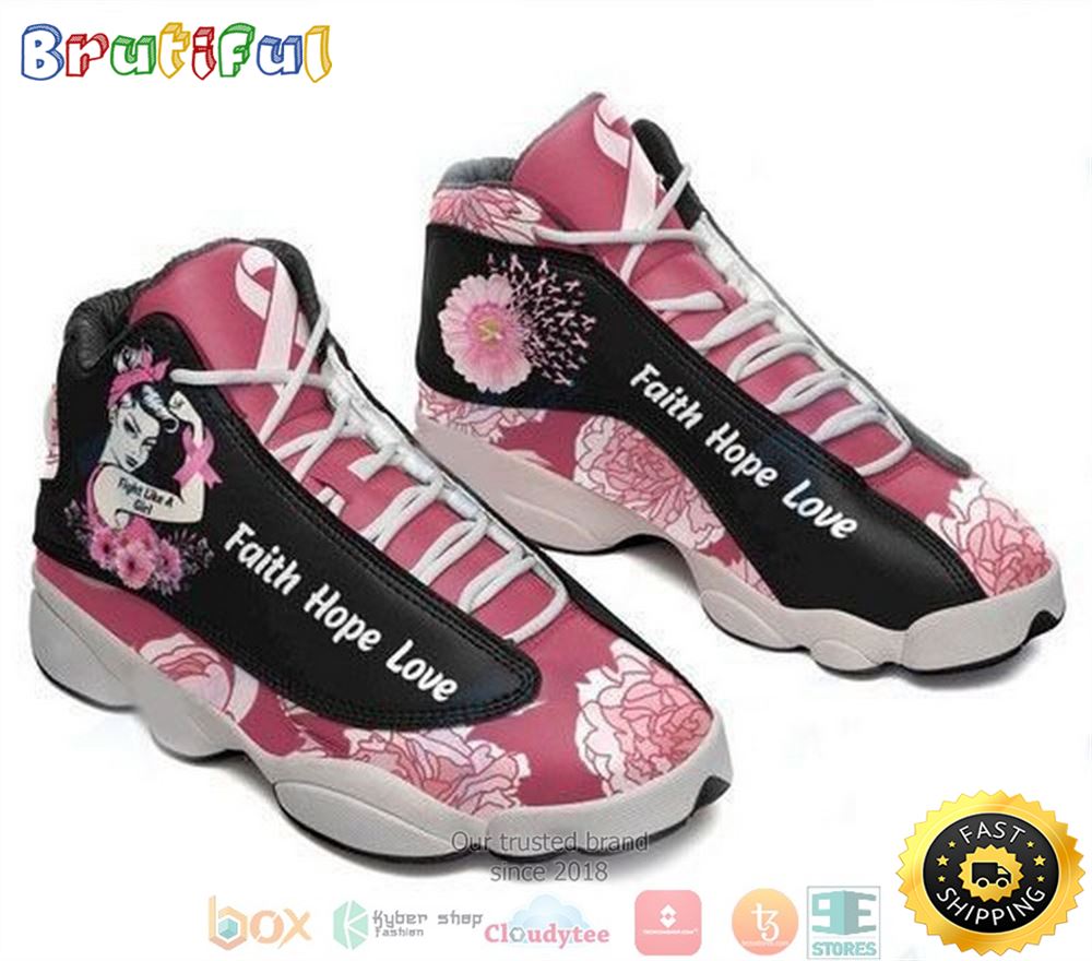 Breast cancer fight like a girl XIII Air Jordan 13 Sneaker Shoes sarrgk