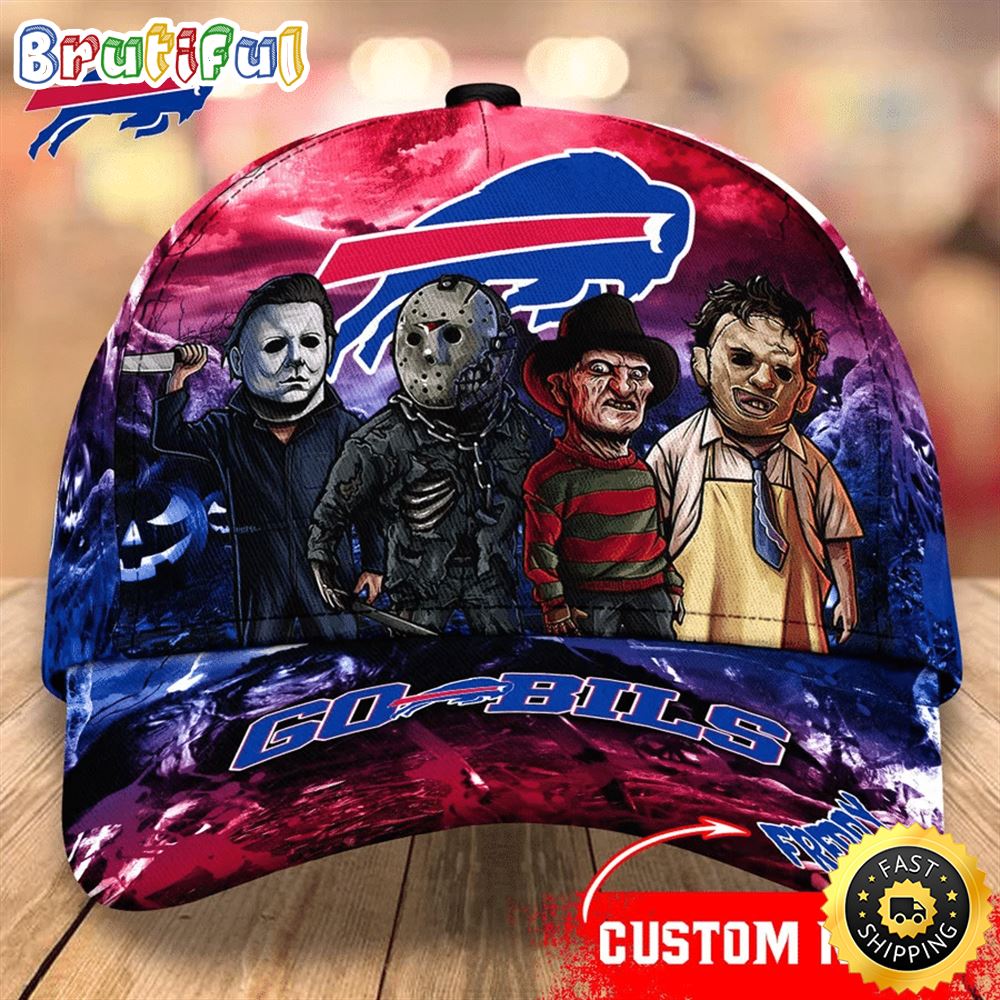 Buffalo Bills Nfl Personalized Trending Cap Mixed Horror Movie Characters adrkq4