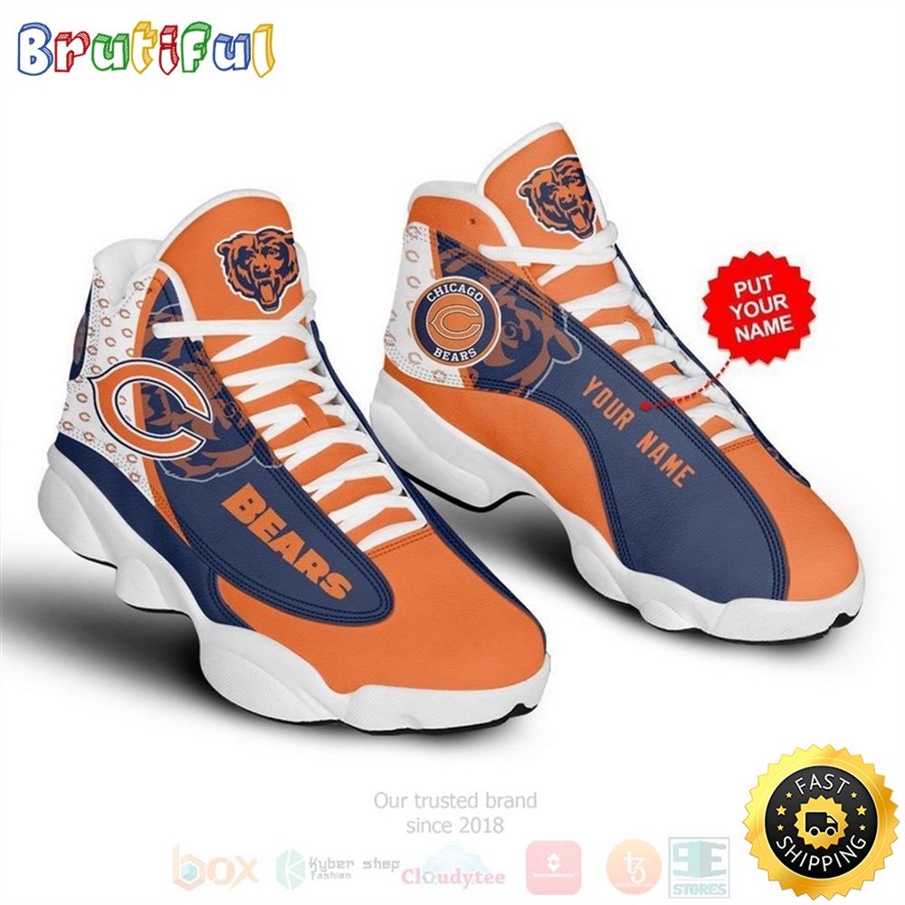 Chicago Bears Nfl Custom Name Air Jordan 13 Shoes 2 umv2so