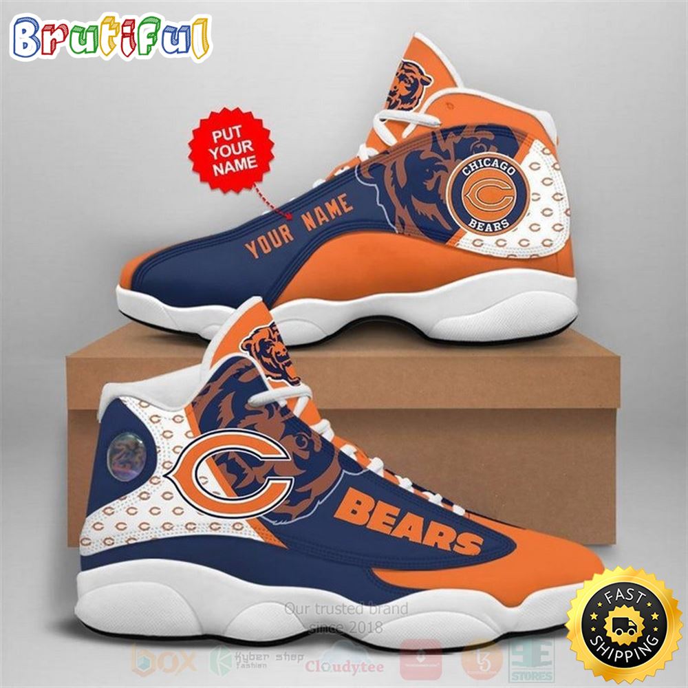 Chicago Bears Nfl Custom Name Air Jordan 13 Shoes hyhuo0