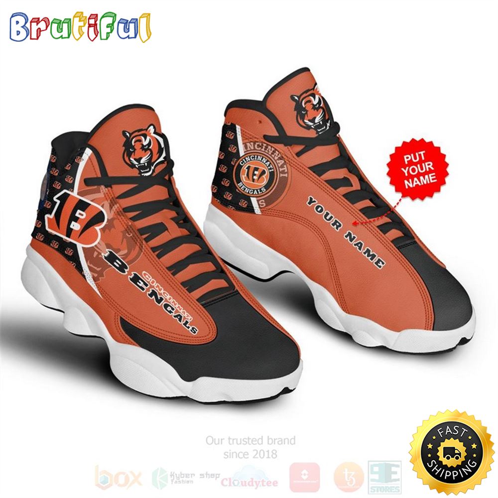 Cincinnati Bengals Nfl Custom Name Air Jordan 13 Shoes pvo7ni