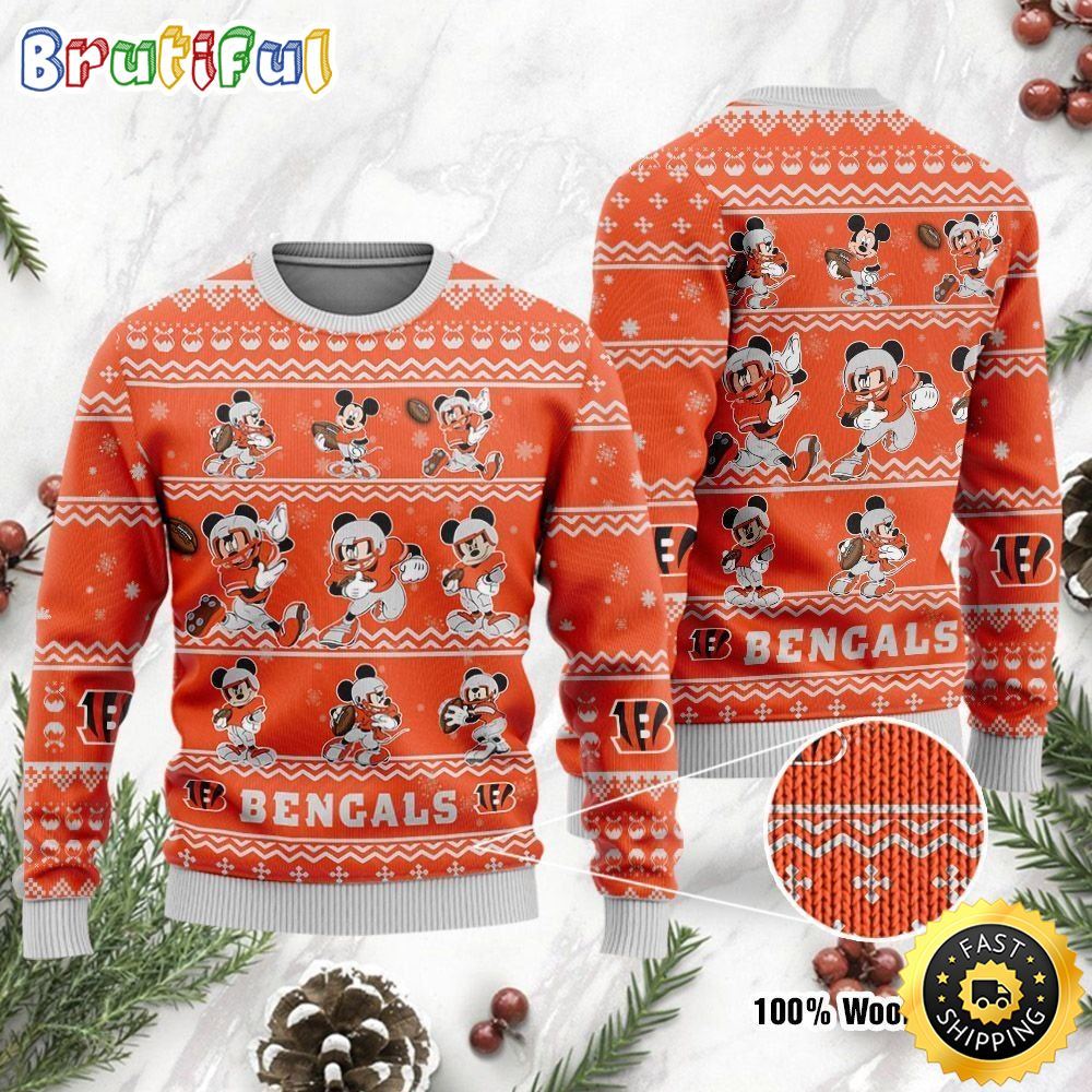 Cincinnati Bengals Ugly Christmas Sweater Captain Mickey Mouse Perfect Gift For Football Fans 1 tevttg