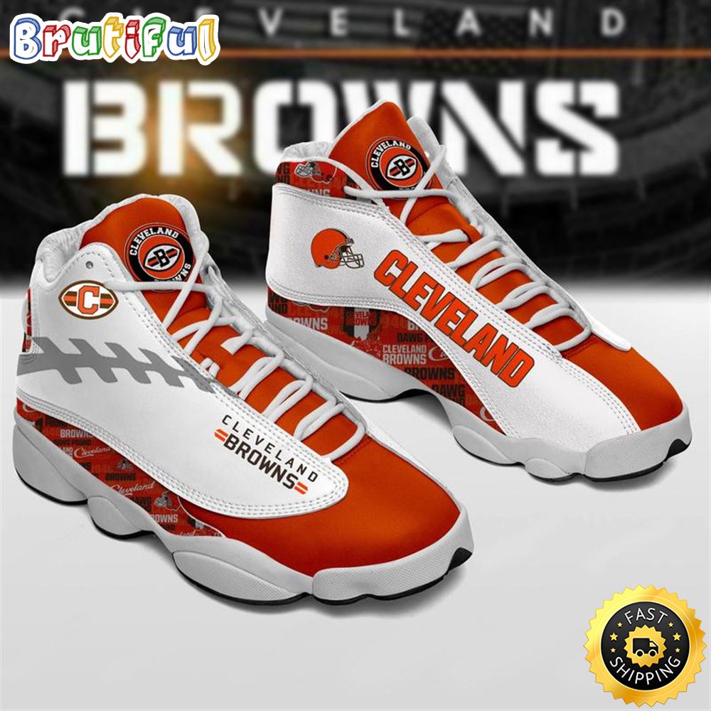 Cleveland Browns Nfl Ver 3 Air Jordan 13 Sneaker k8fty3