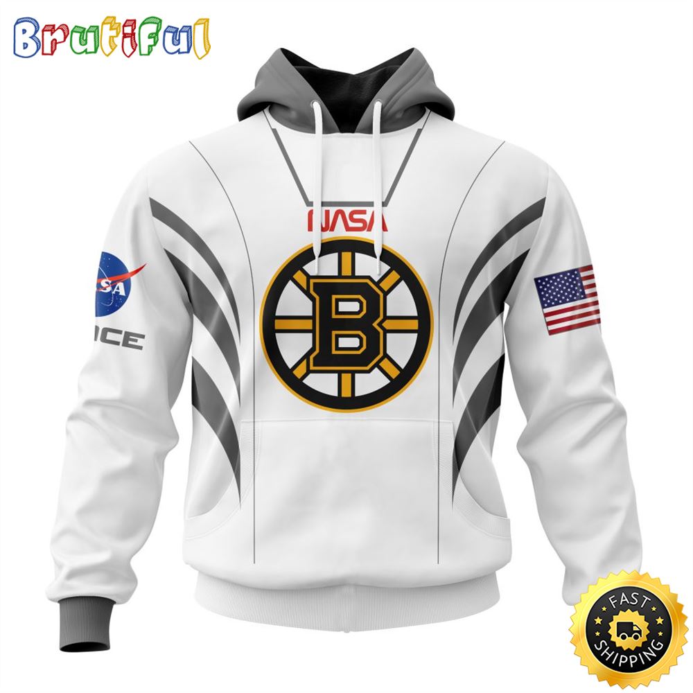 Custom Name NHL Boston Bruins Hoodie Special Space Force NASA Astronaut All Over Print 3D Unisex Hoodie Custom Name NHL Boston Bruins Hoodie Special Space Force NASA Astronaut All Over Print 3D Unisex Hoodie