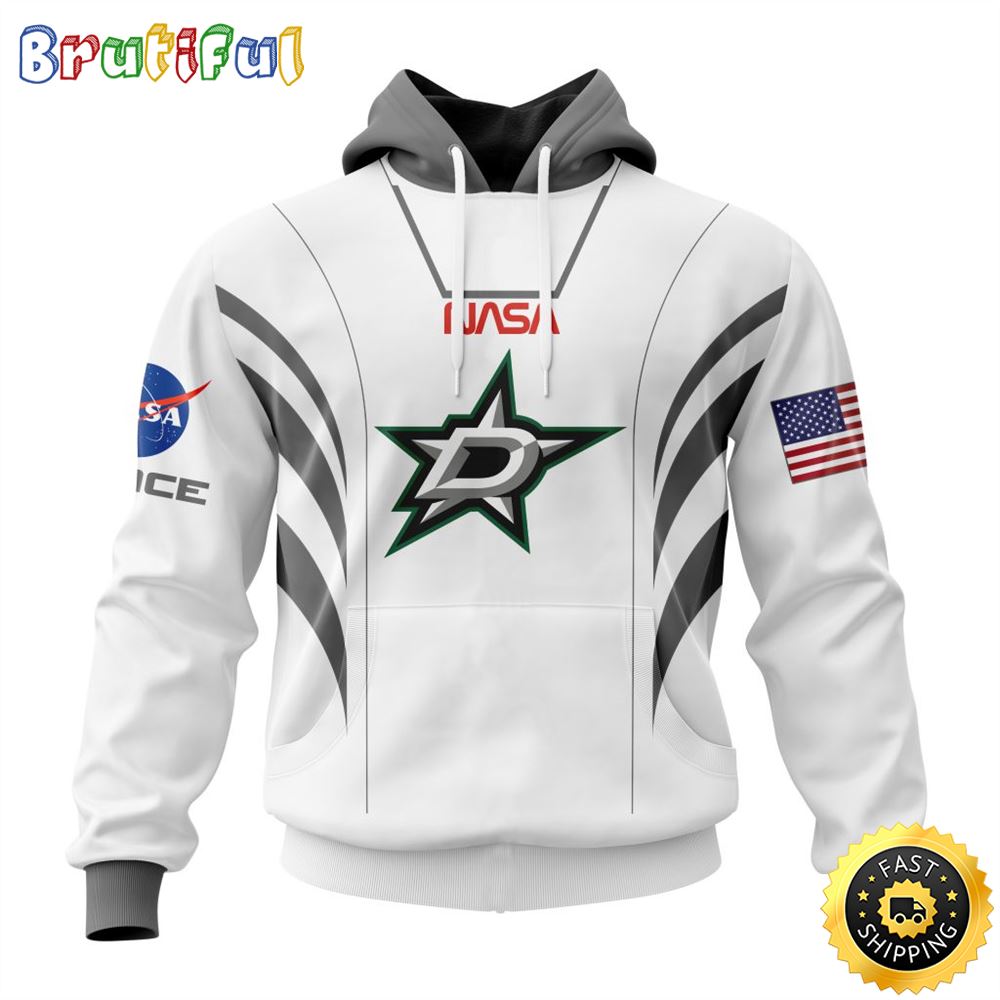 Custom Name NHL Dallas Stars Hoodie Special Space Force NASA Astronaut All Over Print 3D Unisex Hoodie 1 s0qlqj