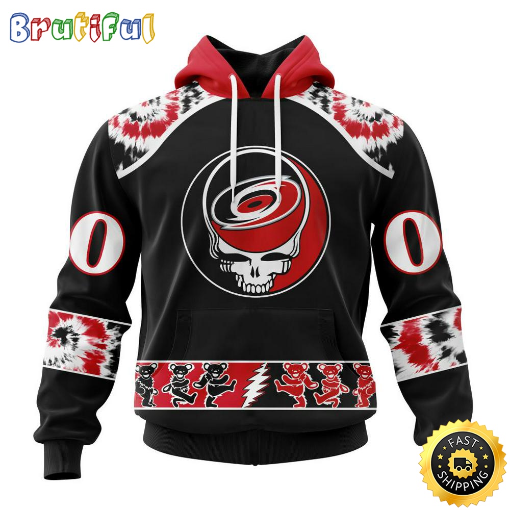 Customized NHL Carolina Hurricanes Hoodie Special Grateful Dead Skull All Over Print 3D Hoodie Unisex Hoodie Tshirt 1 hjnjfy