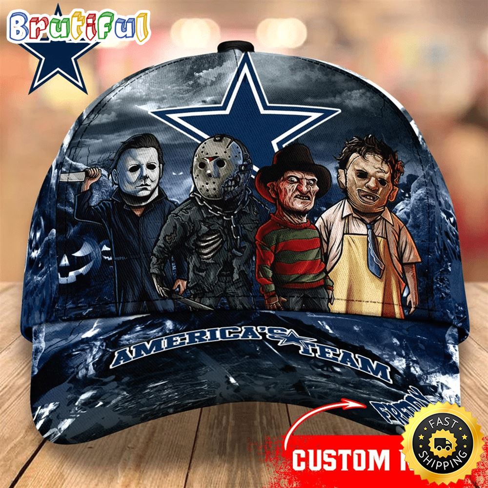 Dallas Cowboys Nfl Personalized Trending Cap Mixed Horror Movie Characters ql2caz