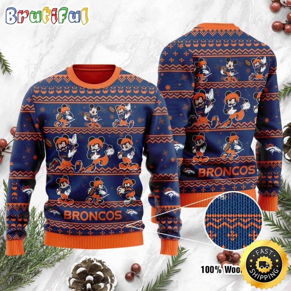 Denver Broncos Ugly Christmas Sweater Captain Mickey Mouse Perfect Gift For Football Fans 1 mevzka