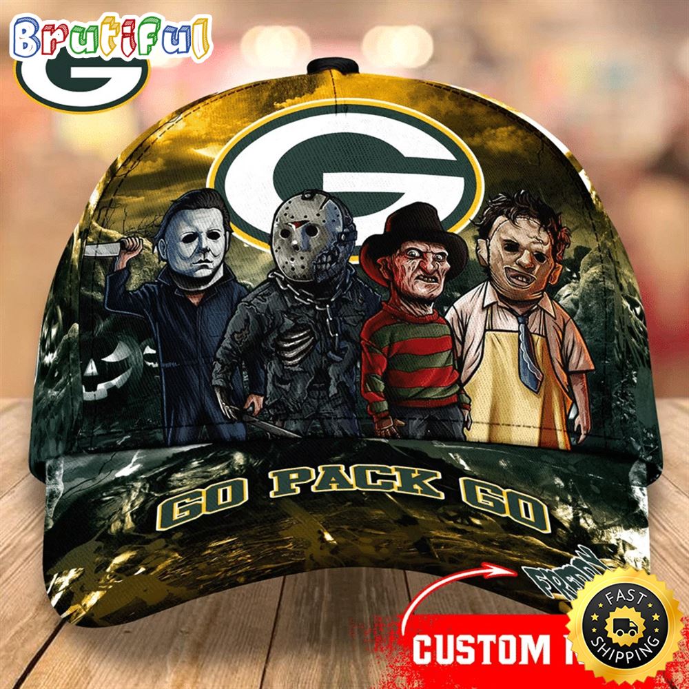 Green Bay Packers Nfl Personalized Trending Cap Mixed Horror Movie Characters wqdl6d