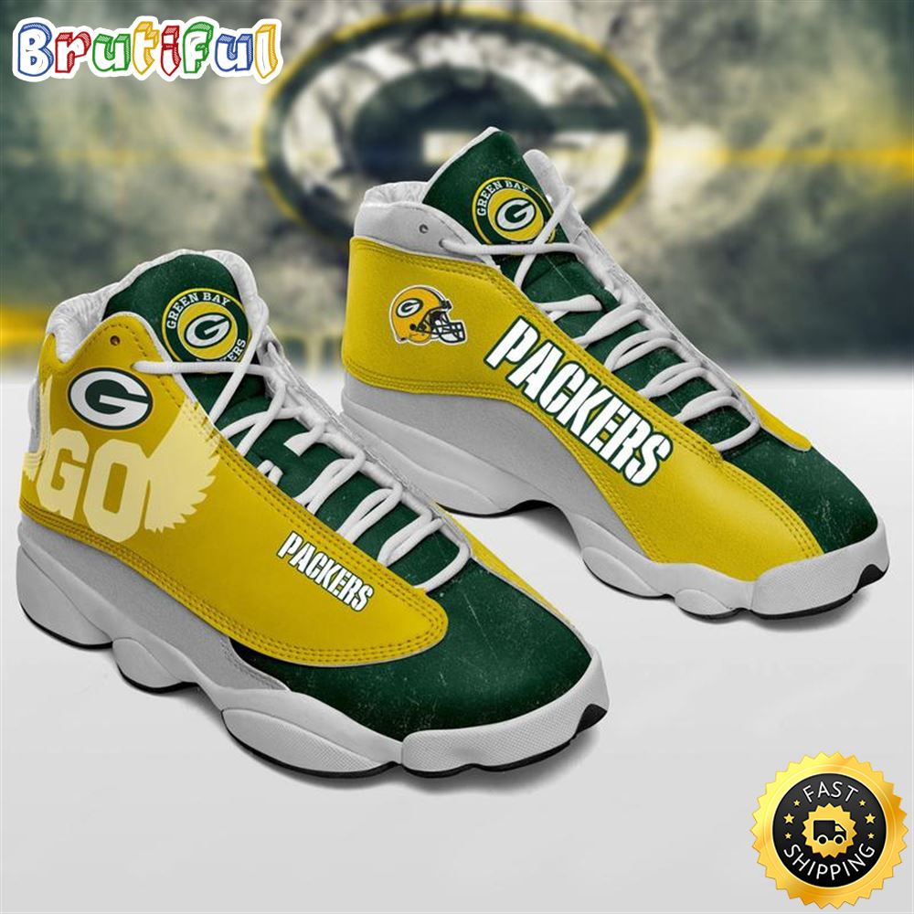 Green Bay Packers Nfl Ver 3 Air Jordan 13 Sneaker afv5mv