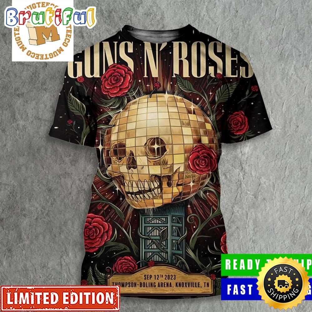 Guns N Roses Knoxville TN Thompson Boling Arena Back In The City Tonight Sep 12th 2023 Poster All Over Print Shirt p8cnkw