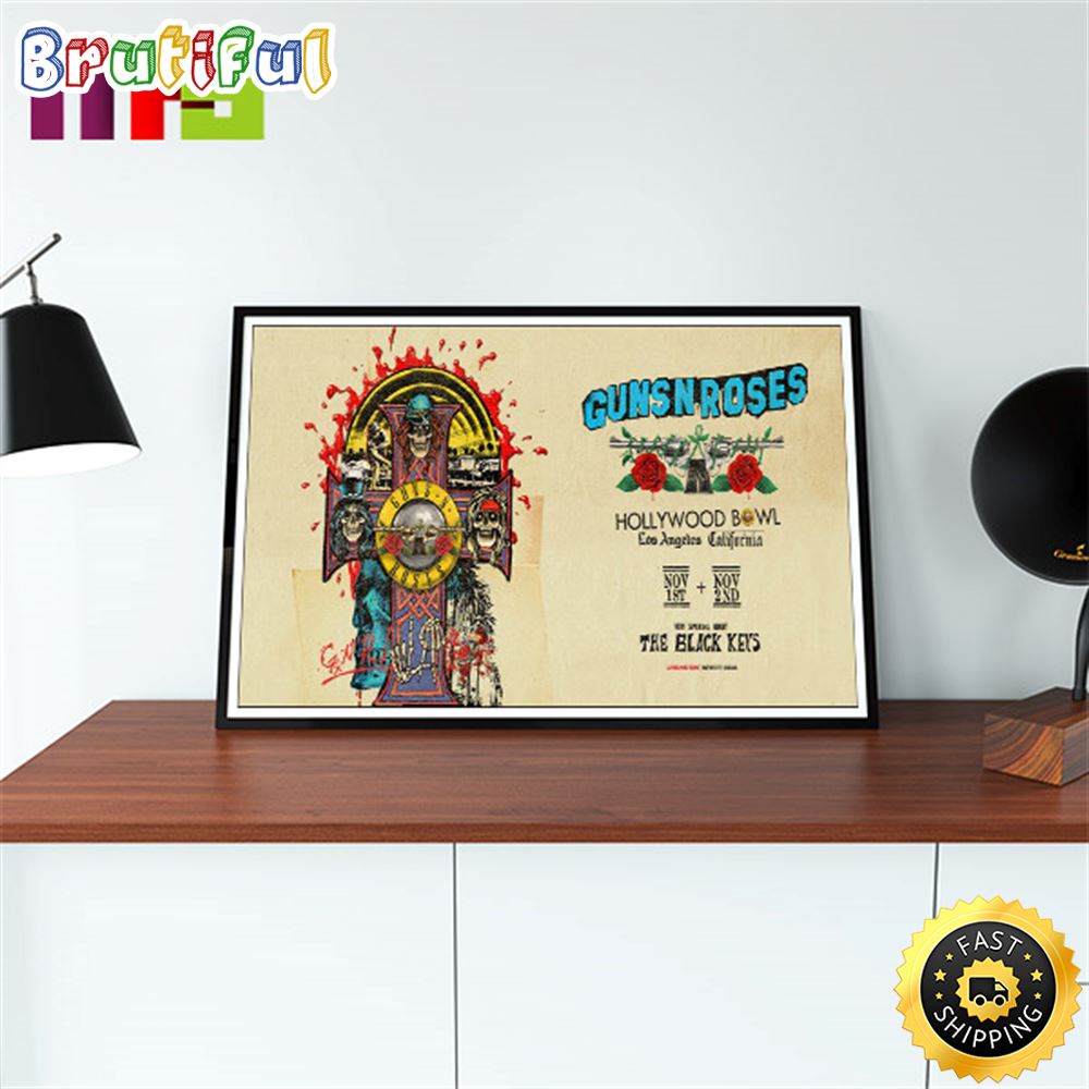 Guns N Roses Los Angeles California At Hollywood Bowl On November 1st 2nd 2023 Home Decor Poster Canvas gppvyq