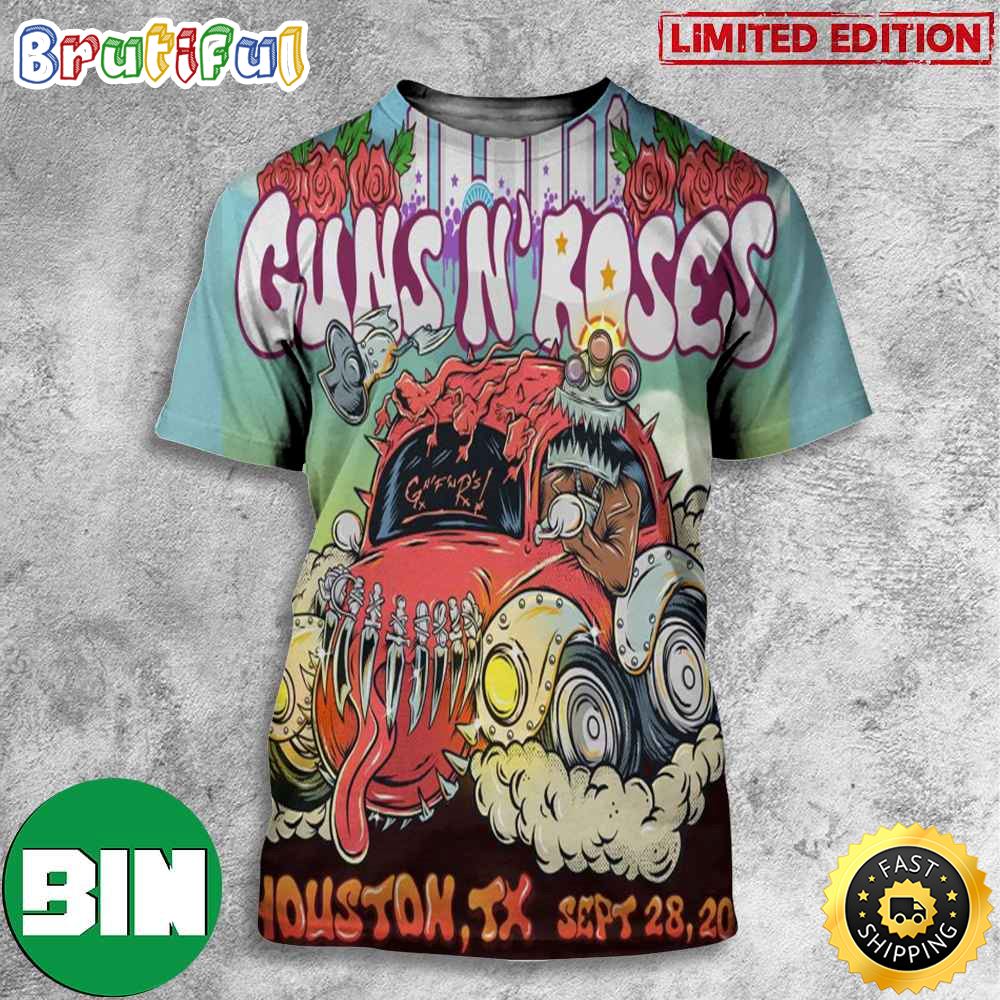 Guns N Roses Minute Maid Park Houston Texas September 28 2023 North American Tour 3D T Shirt nhcpud