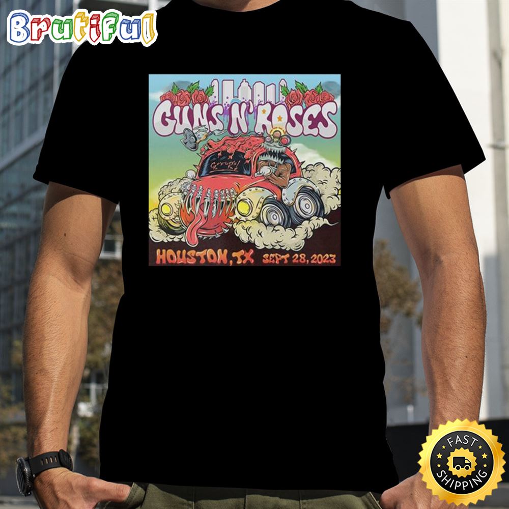 Guns N Roses Minute Maid Park Houston Texas September 28 2023 North American Tour T Shirt yem0ix