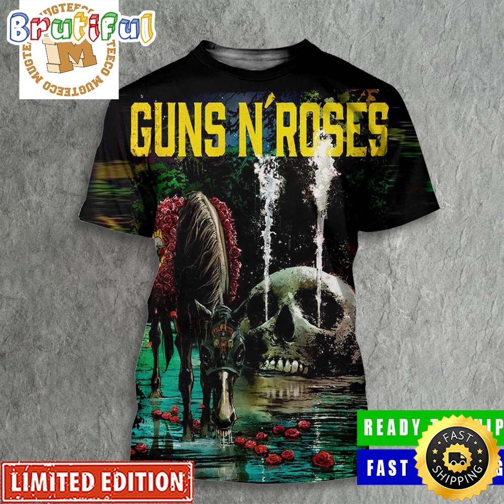 Guns N Roses Saratoga Performing Arts Center Saratoga Springs NY Sep 1 2023 All Over Print Shirt driojx