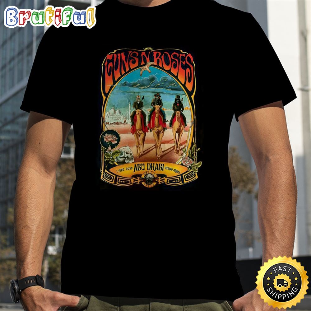 Guns N Roses Tour 2023 Abu Dhabi T shirt emiv19