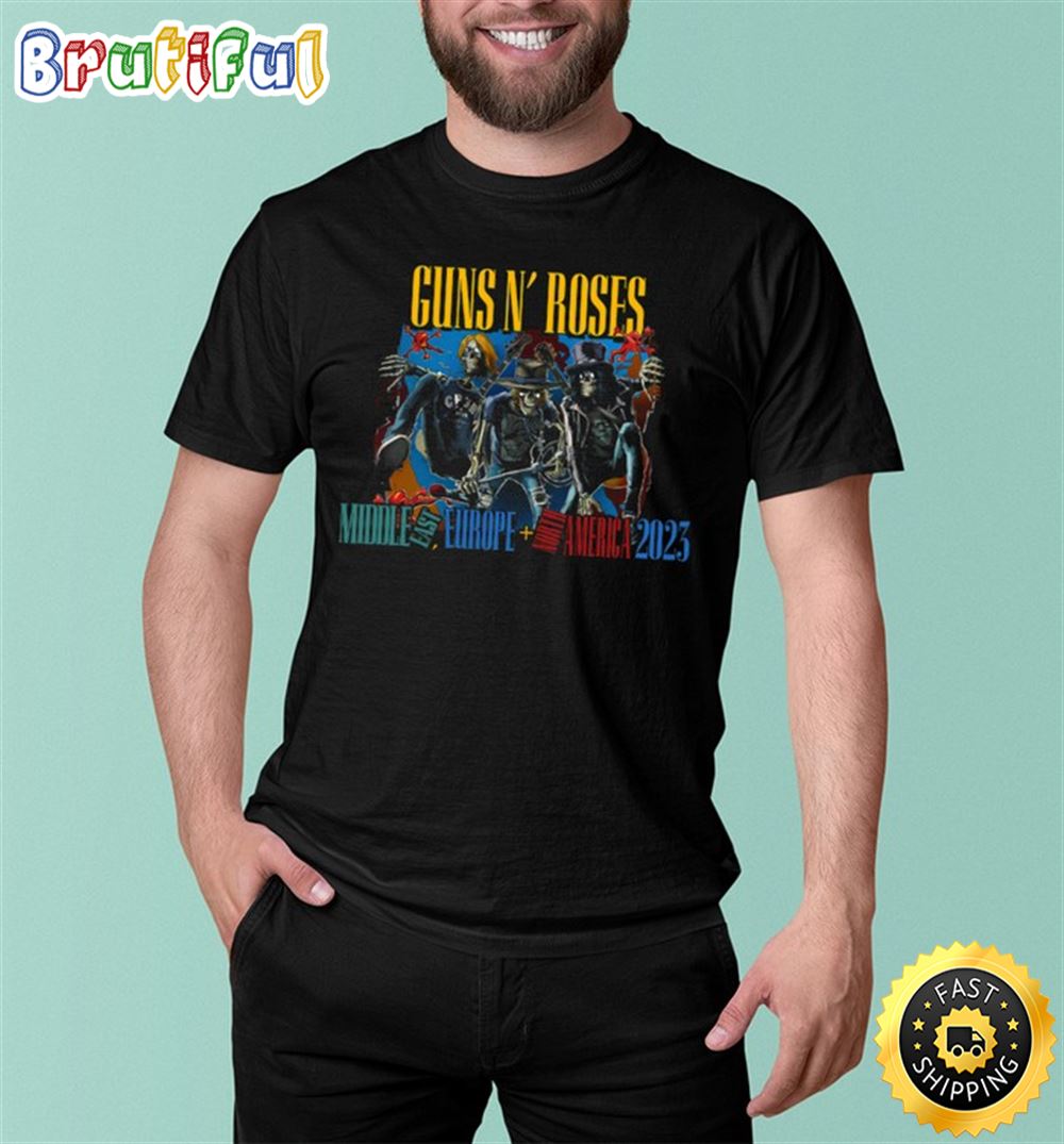 Guns N Roses Tour 2023 New Tee wcuwl2
