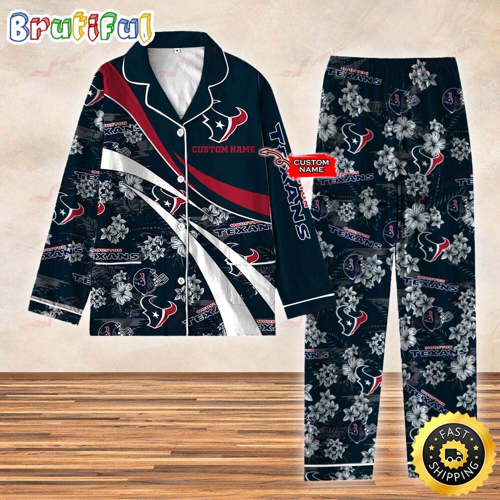 Houston Texans NFL 3D Personalized Pajamas Set For Kids Adult xrk3jr