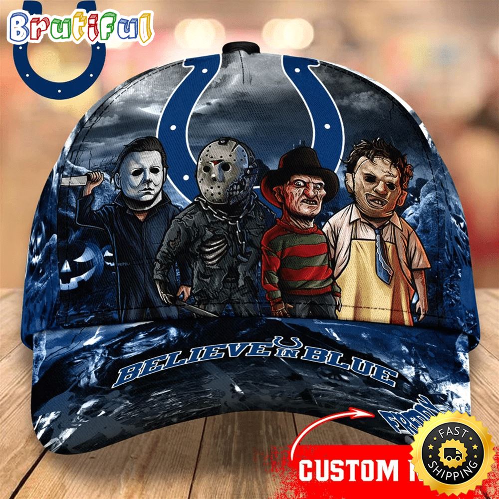 Indianapolis Colts Nfl Personalized Trending Cap Mixed Horror Movie Characters fzhn9v