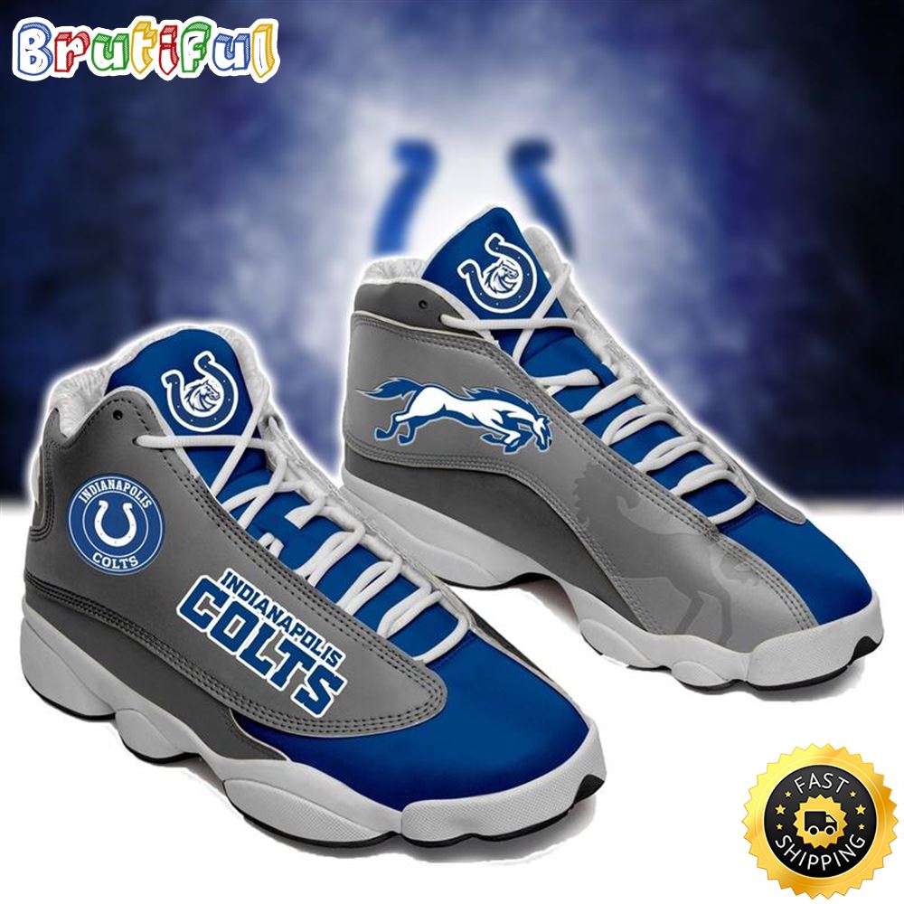 Indianapolis Colts Nfl Ver 8 Air Jordan 13 Sneaker mvfzdp